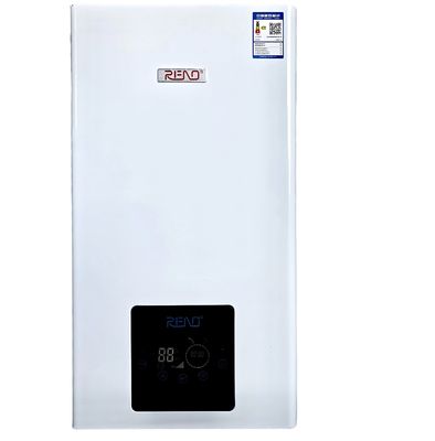 24Kw Wandgehängtes Gas Warmwasser Heizgerät Intelligente Steuerung Weiße Schale Edelstahl